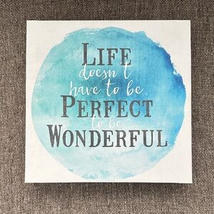 Blue and White Inspirational Wall Art